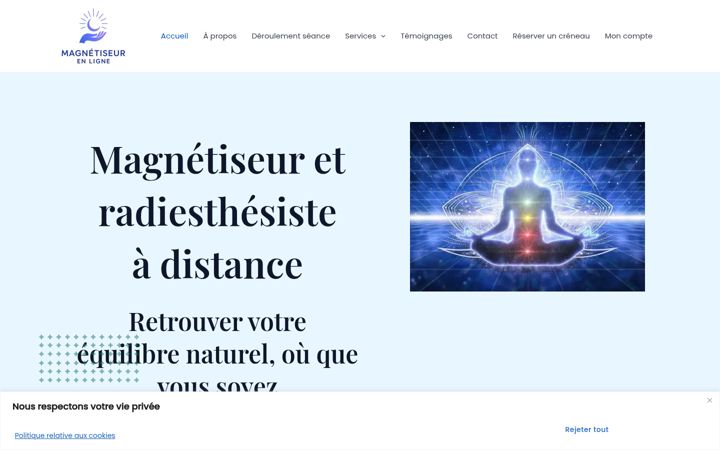 Screenshot of magnetiseurenligne.fr
