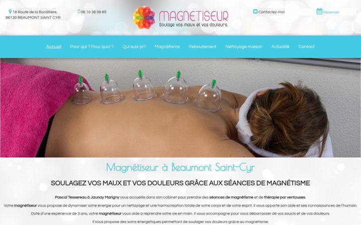 Screenshot of magnetiseurtherapeute86.fr