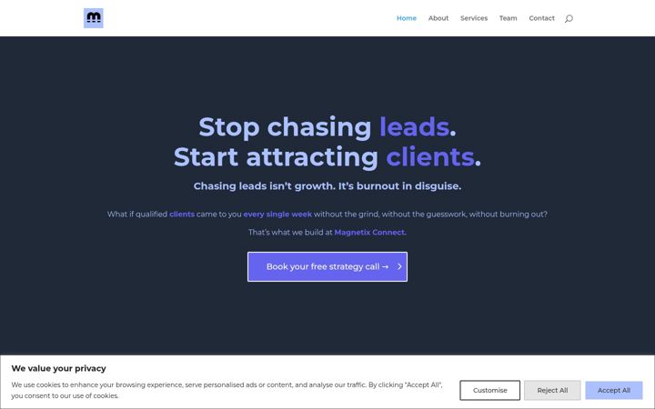 Screenshot of magnetixconnect.com