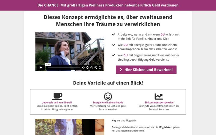 Screenshot of magnetixwellness.com