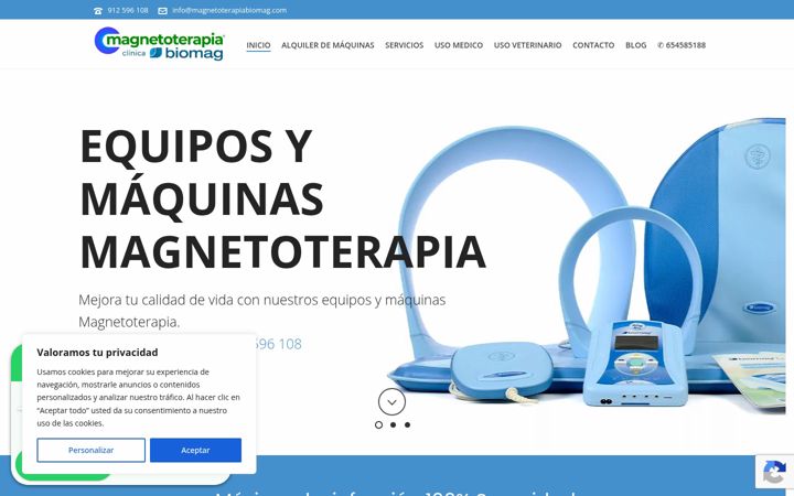 Screenshot of magnetoterapiabiomag.com