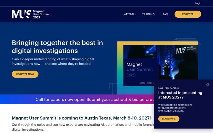 Screenshot of magnetusersummit.com
