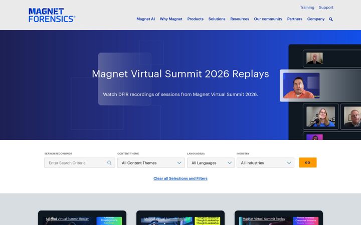 Screenshot of magnetvirtualsummit.com
