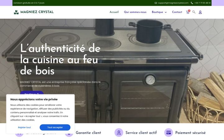 Screenshot of magniezcrystal.com