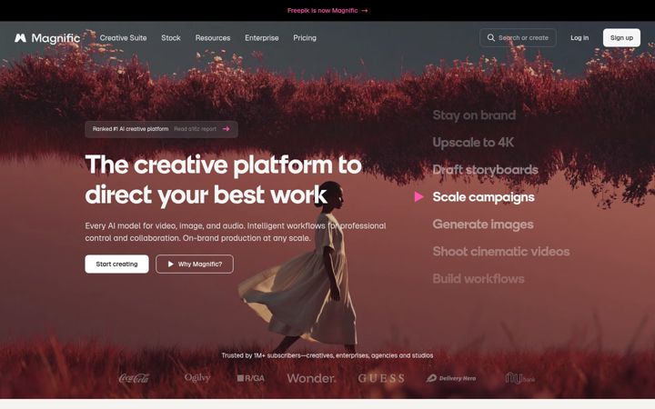 Screenshot of magnific.ai
