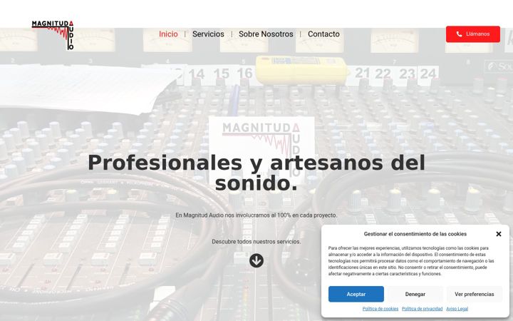 Screenshot of magnitudaudio.com