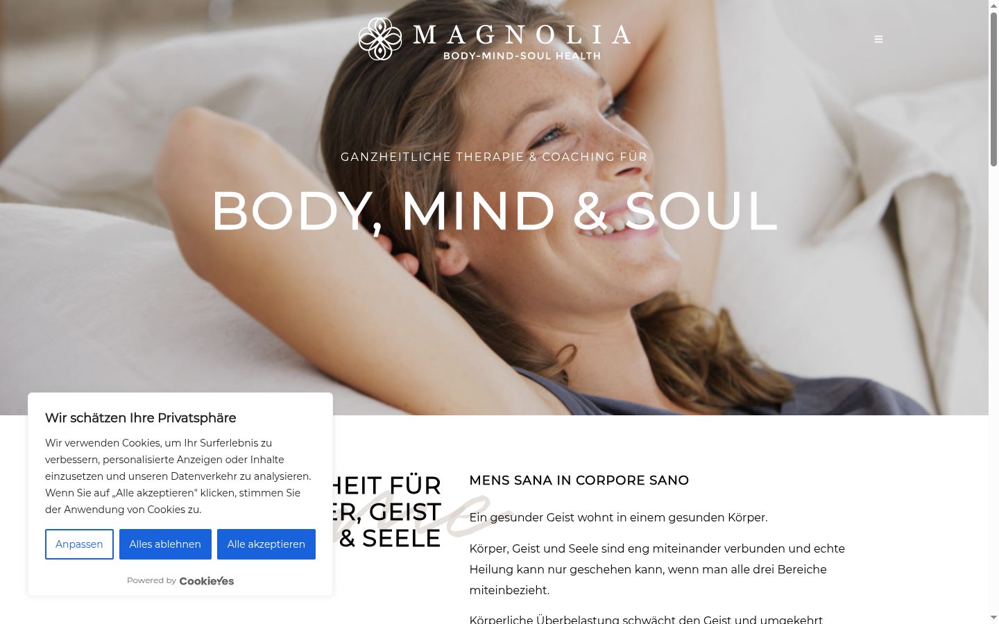 Screenshot of the consent banner shown before any interaction
