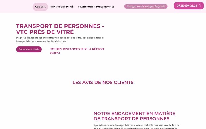 Screenshot of magnolia-transport.fr