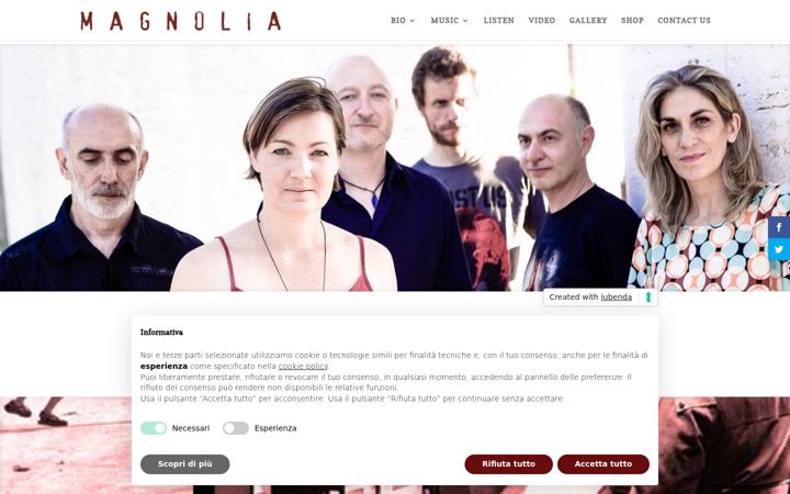 Screenshot of magnoliaitaly.com
