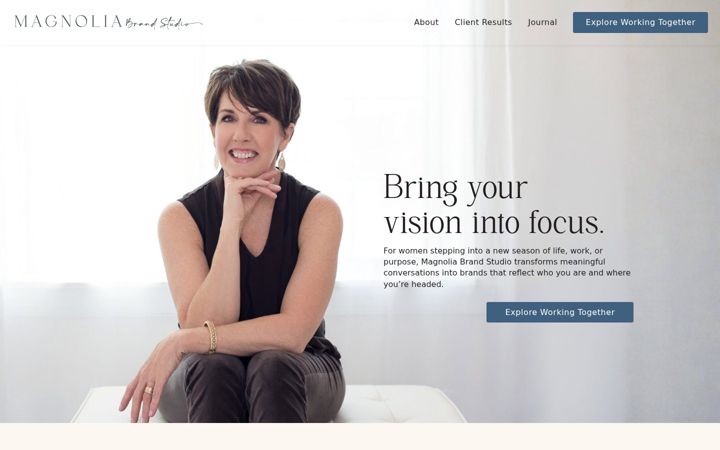 Screenshot of magnolialifedesign.com