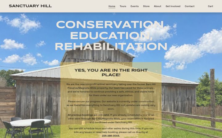 Screenshot of magnoliawilds.com
