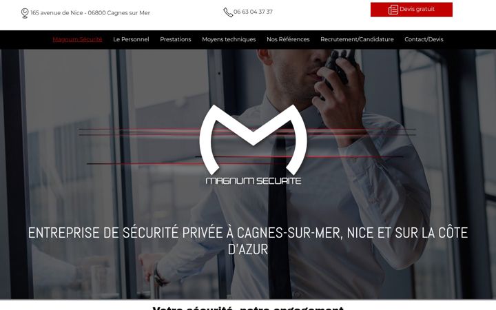 Screenshot of magnum-securite.fr
