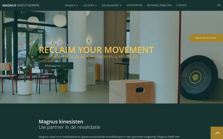 Screenshot of magnus-kinesitherapie.be