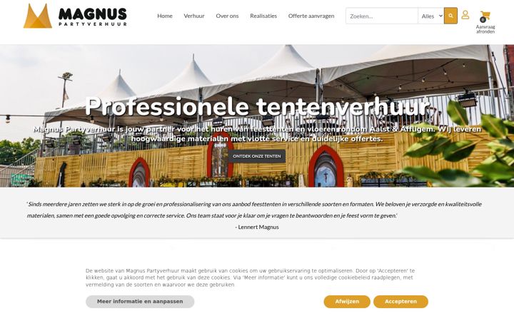 Screenshot of magnus-partyverhuur.be