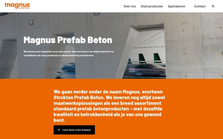 Screenshot of magnusbeton.nl