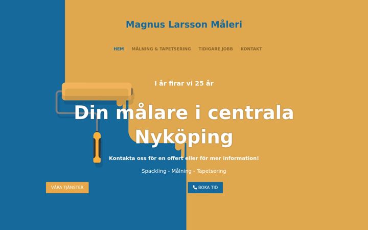 Captură de ecran a magnuslarssonmaleri.se