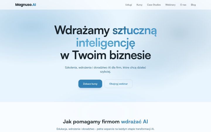 Screenshot von magnuso.ai