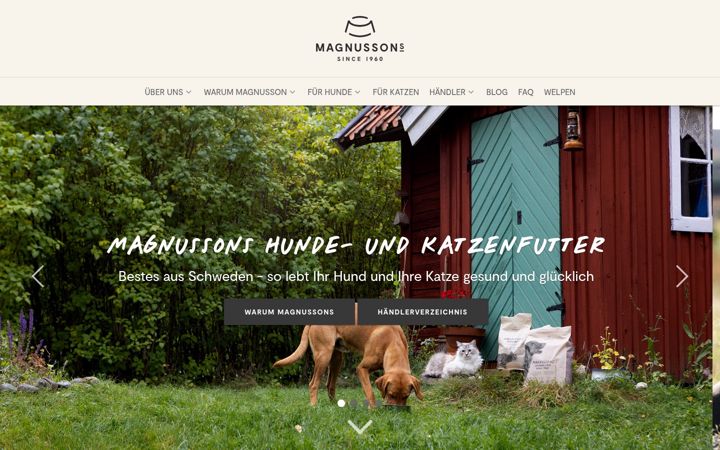 Screenshot of magnussonpetfood.de