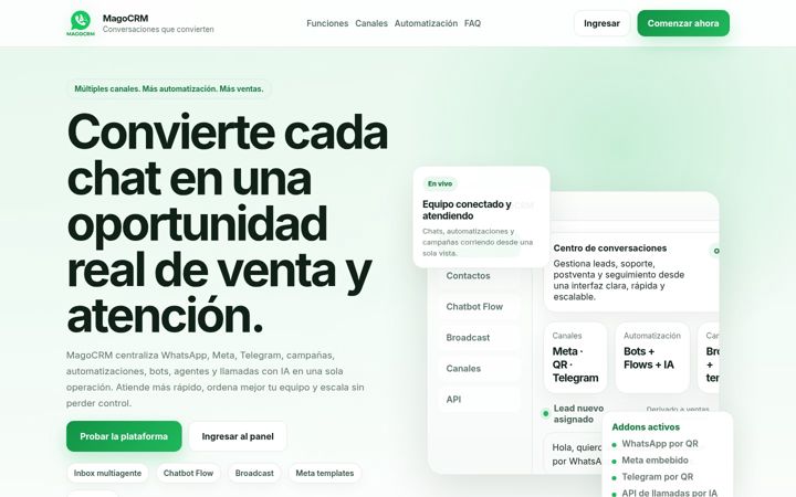 Screenshot of magocrm.com