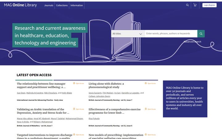 Screenshot of magonlinelibrary.com