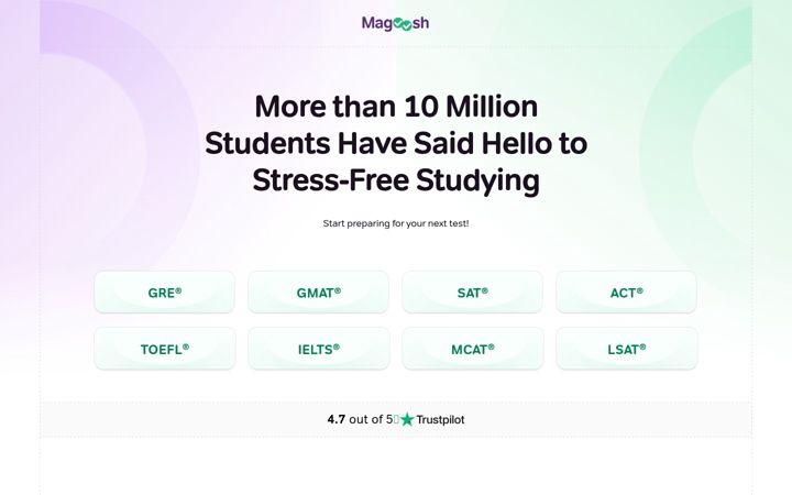 Screenshot ta' magoosh.com