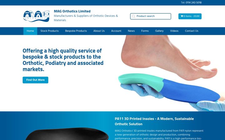 Screenshot of magorthotics.com