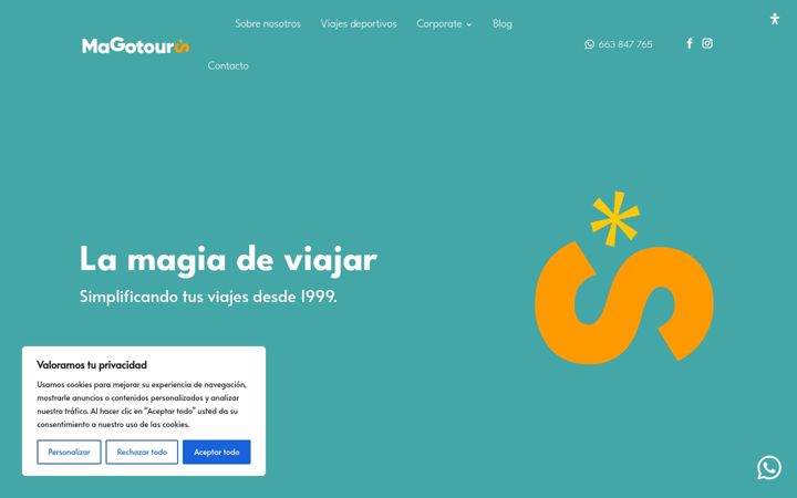 Screenshot of magotours.com