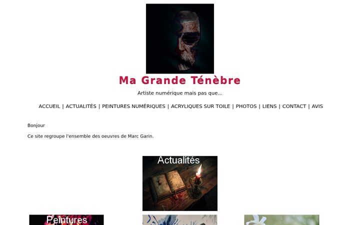 Screenshot of magrandetenebre.fr