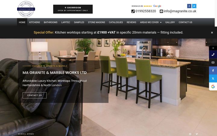 Screenshot of magranite.co.uk
