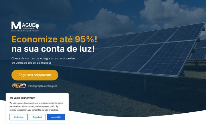 Screenshot of magueengenharia.com.br