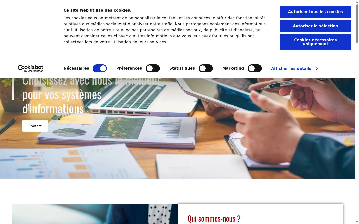Captura de pantalla del banner de consentimiento mostrado antes de cualquier interacción
