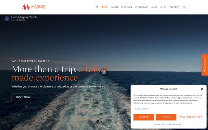 Screenshot of magusamarine.com