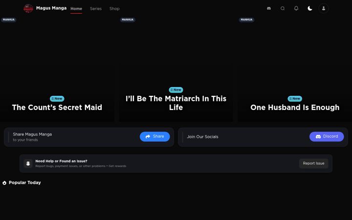Screenshot of magustoon.org