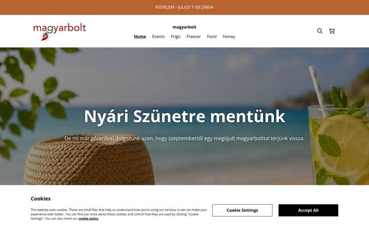Screenshot of magyarbolt.be