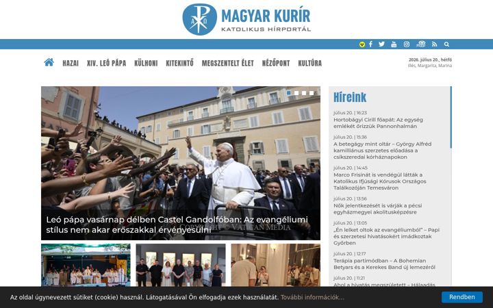 Screenshot of magyarkurir.hu