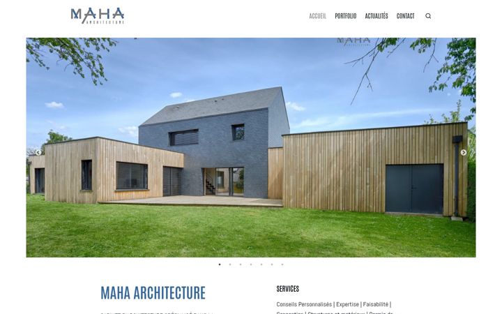Screenshot of maha-architecture.fr