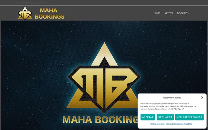 Screenshot of maha-bookings.com