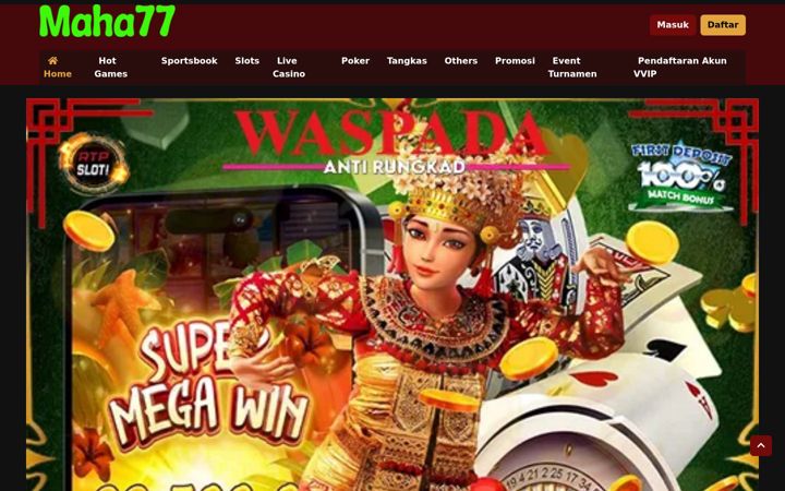 Screenshot of maha77.net