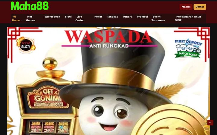 Screenshot of maha88slot.org