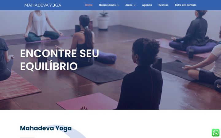 Screenshot of mahadevayoga.com.br