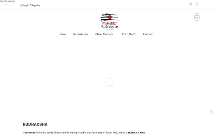 Screenshot of mahadevrudrakshas.com