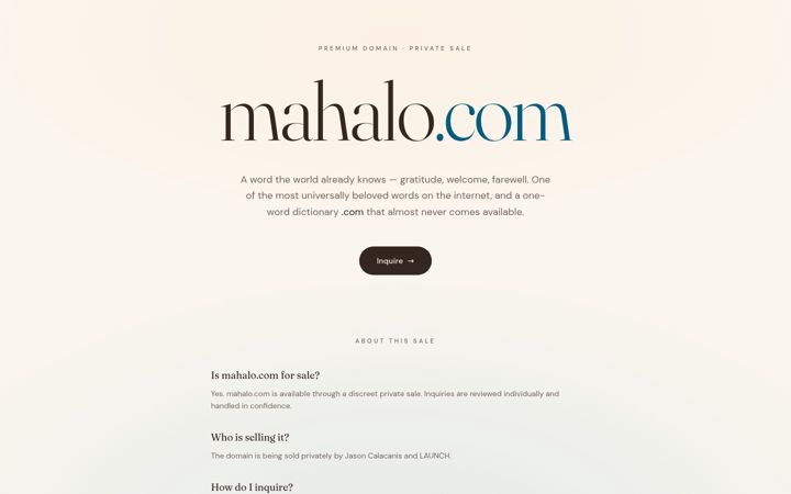 Screenshot of mahalo.com