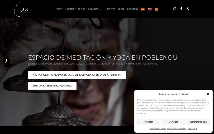 Screenshot of mahamayoga.com