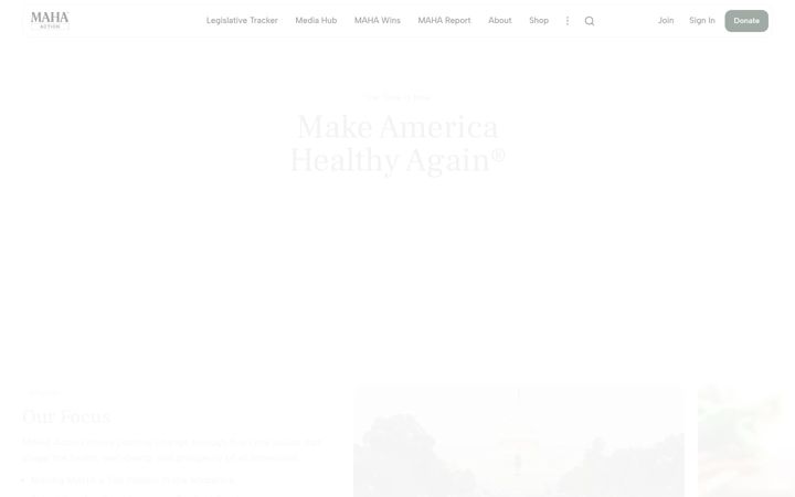 Screenshot of mahanow.org