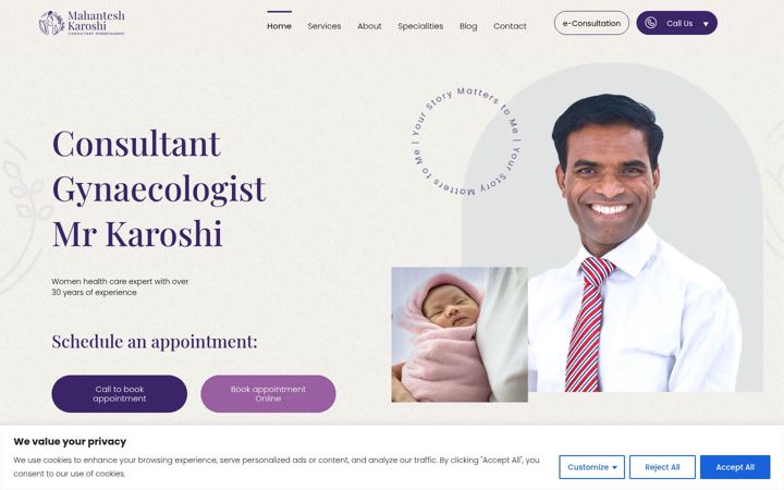 Screenshot of mahanteshkaroshi.co.uk