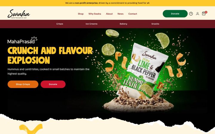 Screenshot of mahaprasad.com