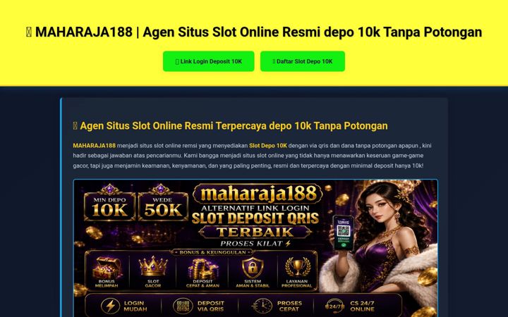 Screenshot of maharaja188.it.com