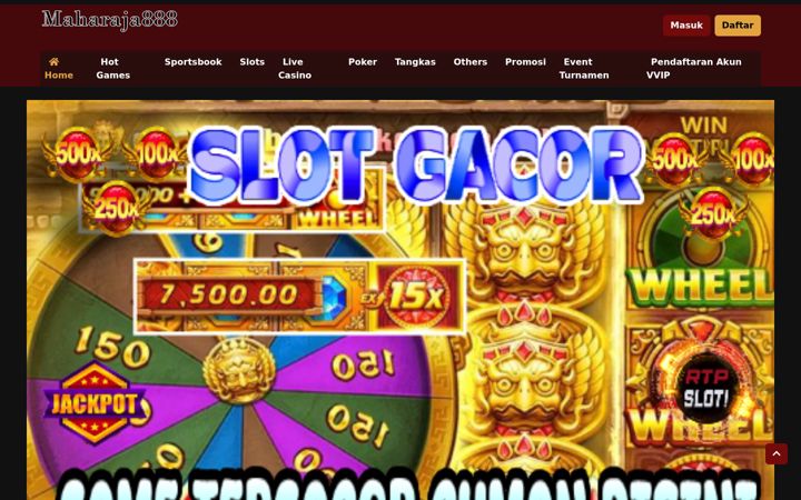 Screenshot of maharaja888.org