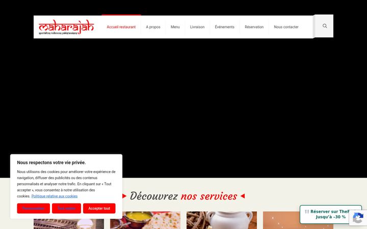 Screenshot of maharajah.ch