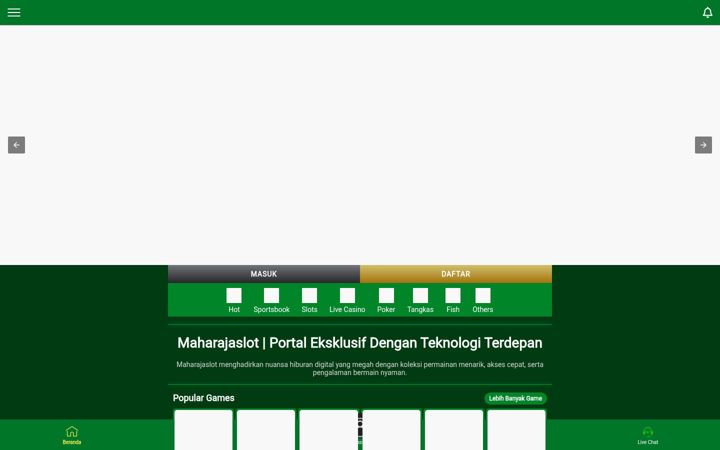Screenshot of maharajaslot.org